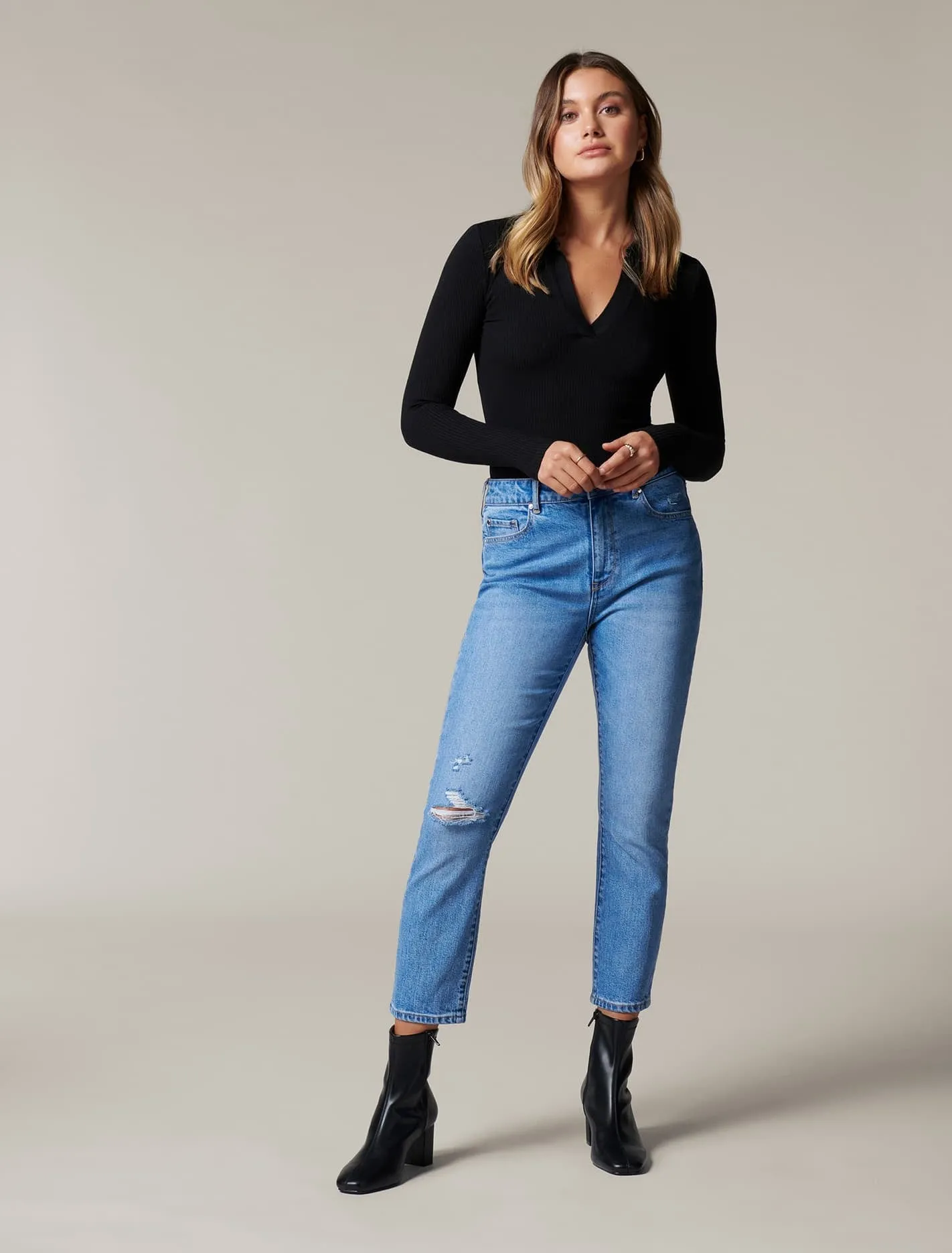 Aspen Rib Polo Top