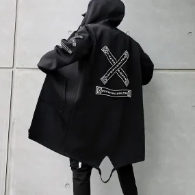 Autumn Men Hooded Jackets Print Harajuku