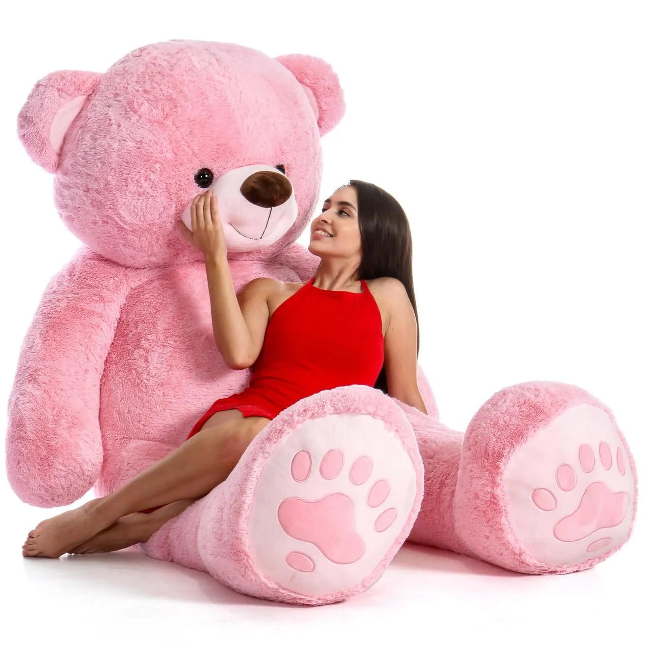 Back BANCHERS Teddy Bear for Kids | Teddy Bear for Girls | Birthday Gift for Women | Birthday Gift for Wife | Valentine Gift (5 Feet) (Baby Pink)