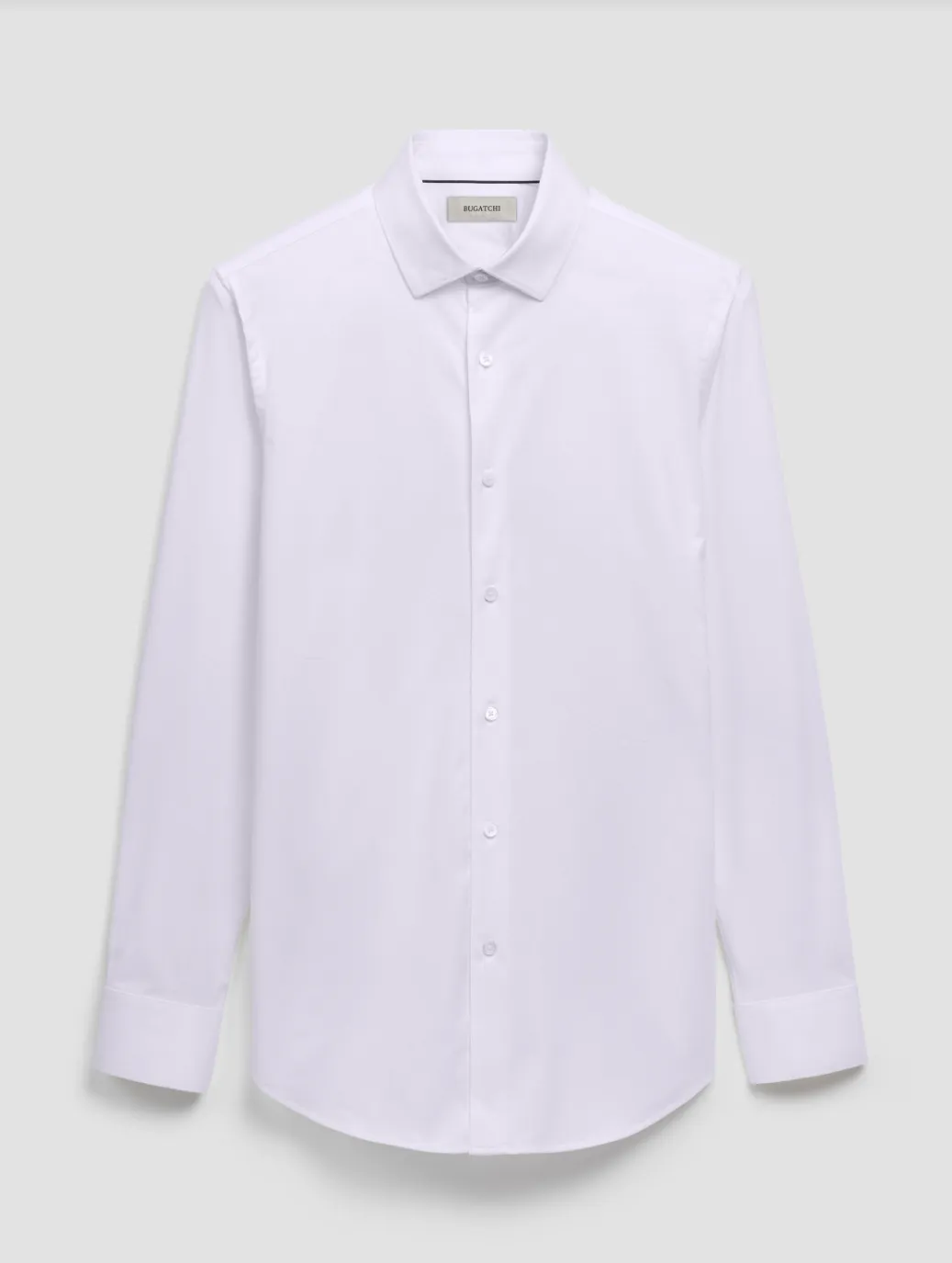 Bugatchi James Long Sleeve OoohCotton Shirt in White