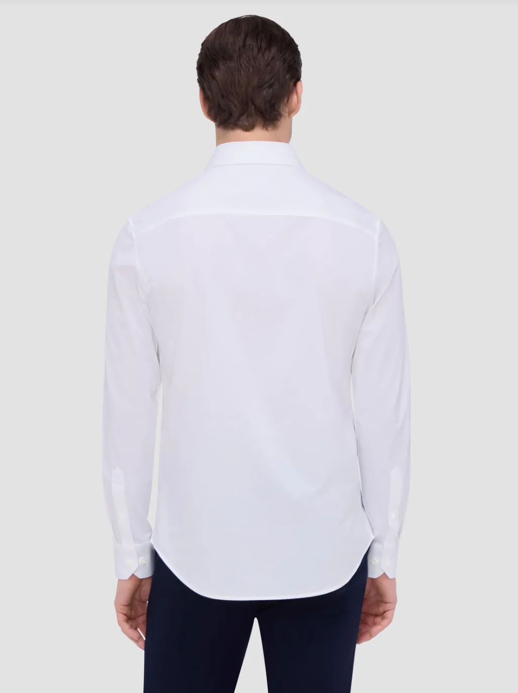 Bugatchi James Long Sleeve OoohCotton Shirt in White