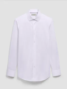 Bugatchi James Long Sleeve OoohCotton Shirt in White
