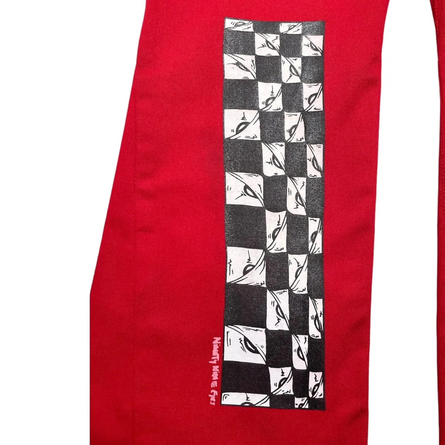 Chrome Hearts 99 Eyez Stripe Flare Chinos Red Pre-Owned