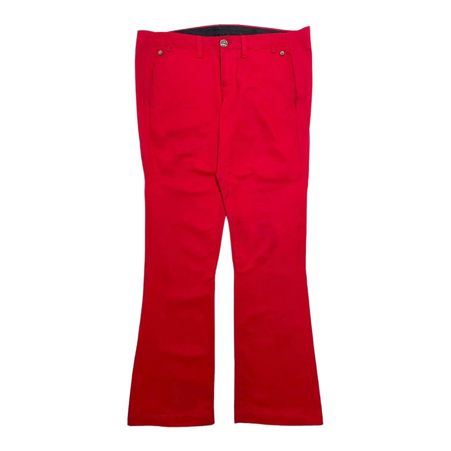 Chrome Hearts 99 Eyez Stripe Flare Chinos Red Pre-Owned
