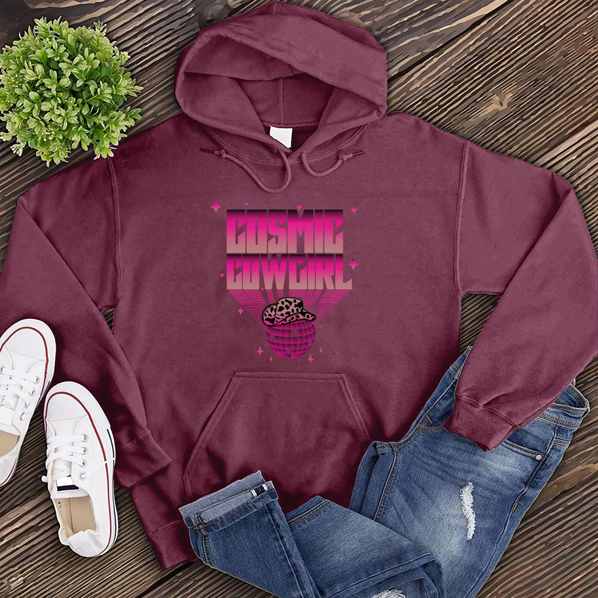 Cosmic Cowgirl Disco Ball Hoodie
