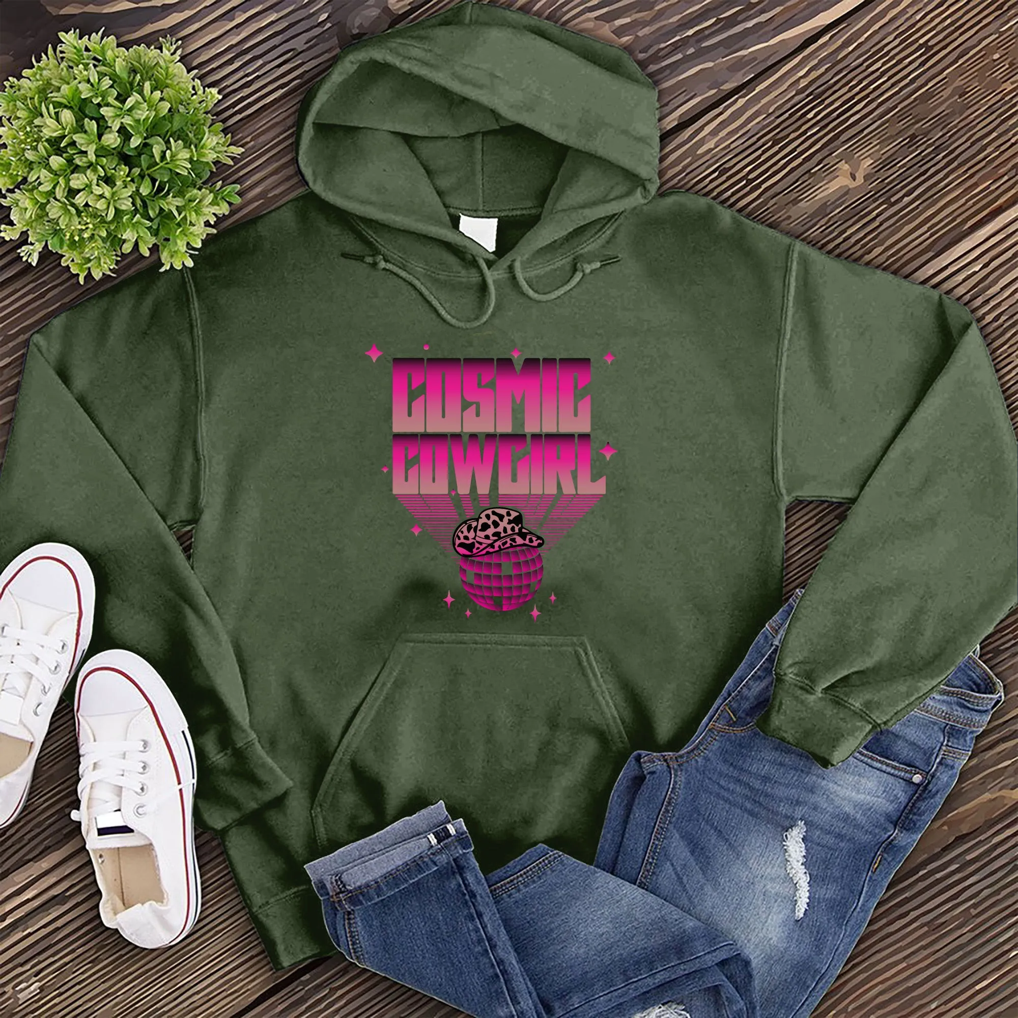 Cosmic Cowgirl Disco Ball Hoodie