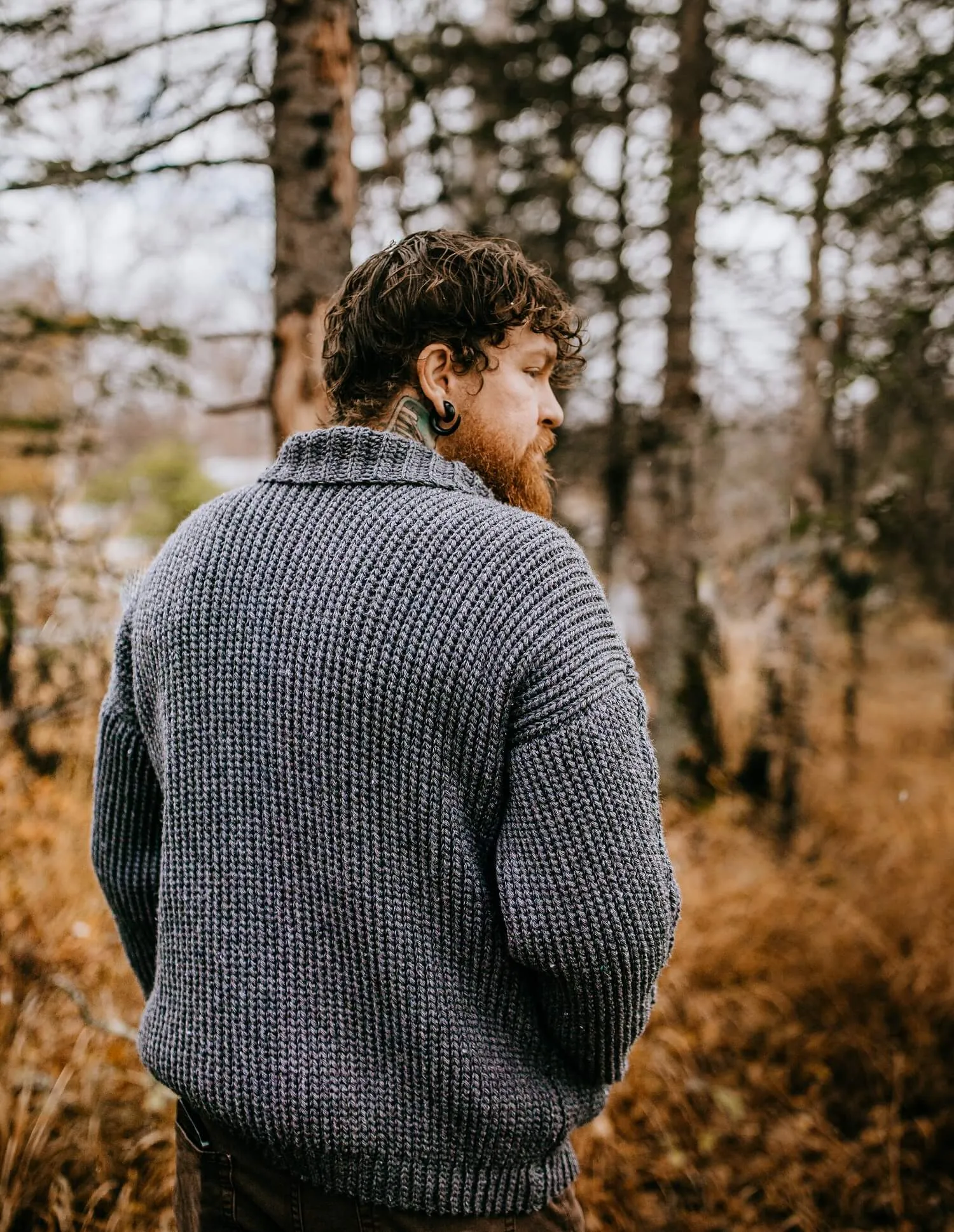 Crochet Kit - Men's Shawl Collar Cardigan