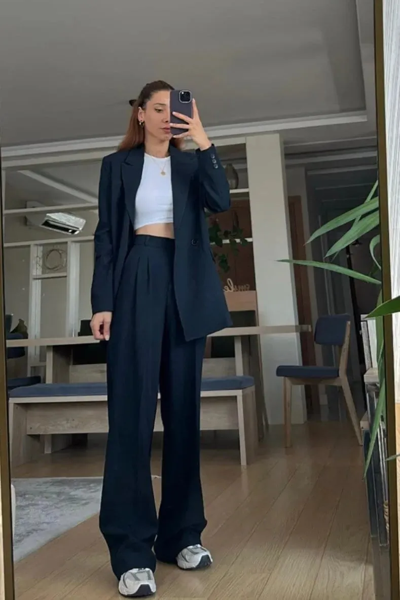 Ensemble tailleur bleu nuit