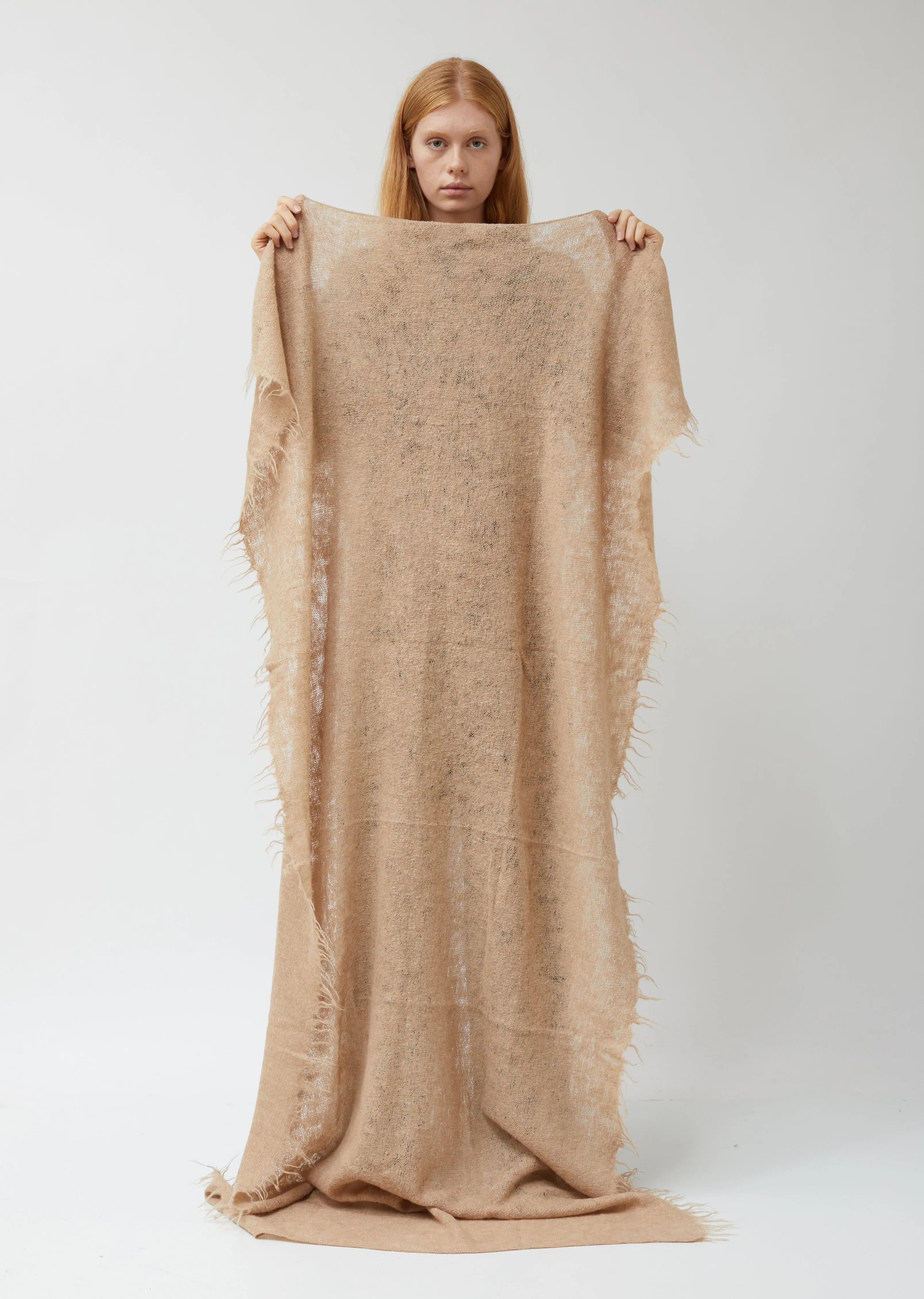 Fringe Scarf in Light Camel
