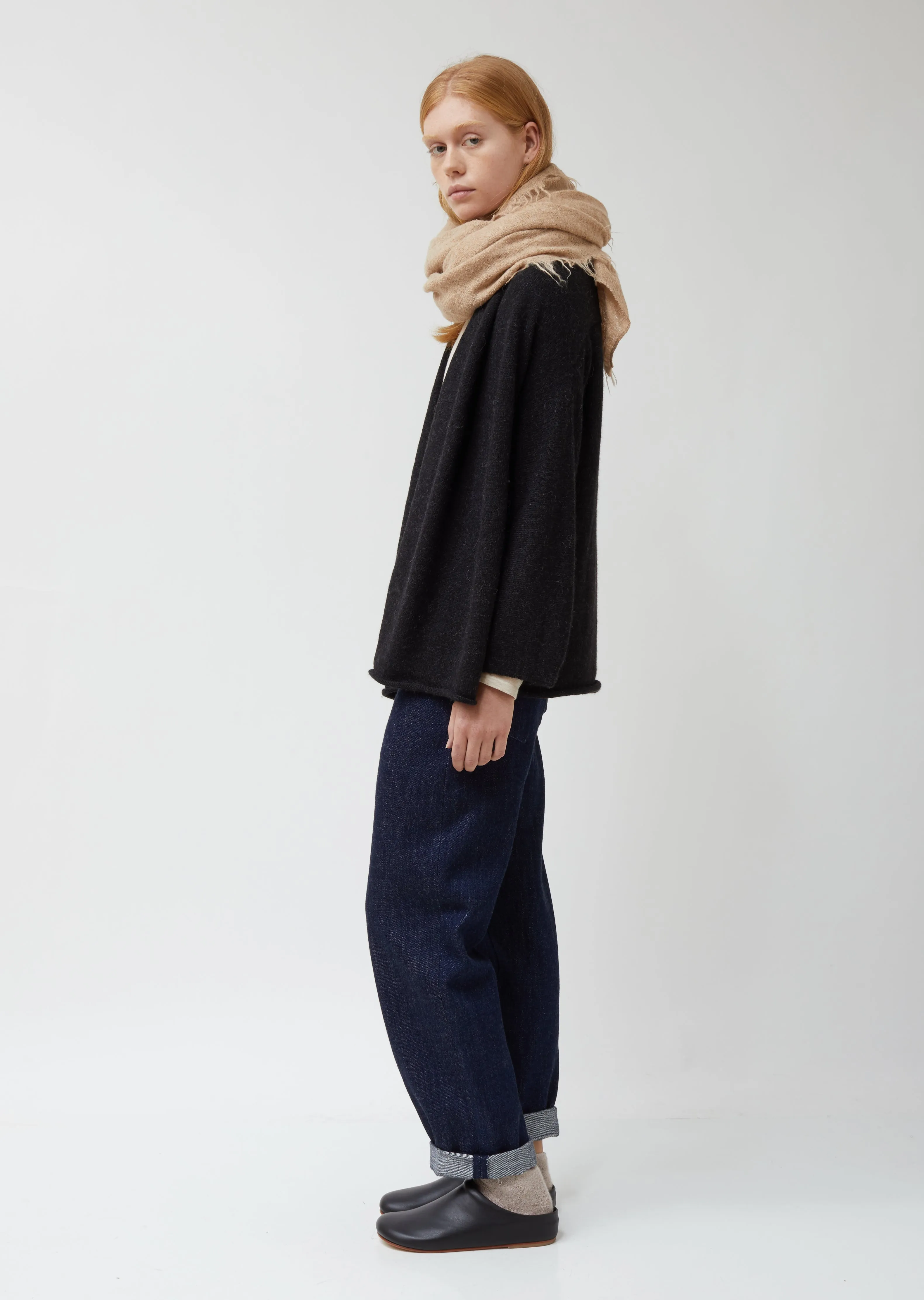 Fringe Scarf in Light Camel