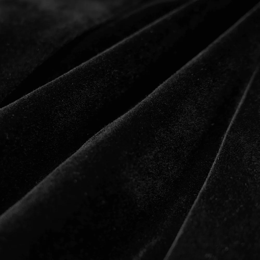 Gothic Layered Velvet Cloak with Faux Fur Trim