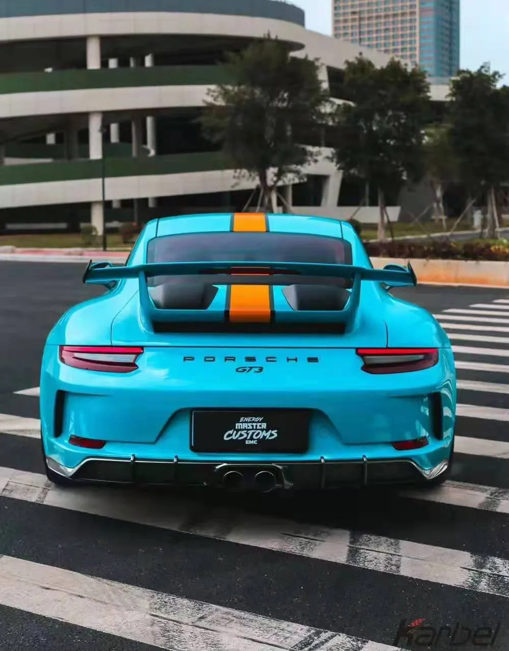 Karbel Carbon Dry Carbon Fiber Rear Engine Cover Trim for Porsche 911 991.2 GT3