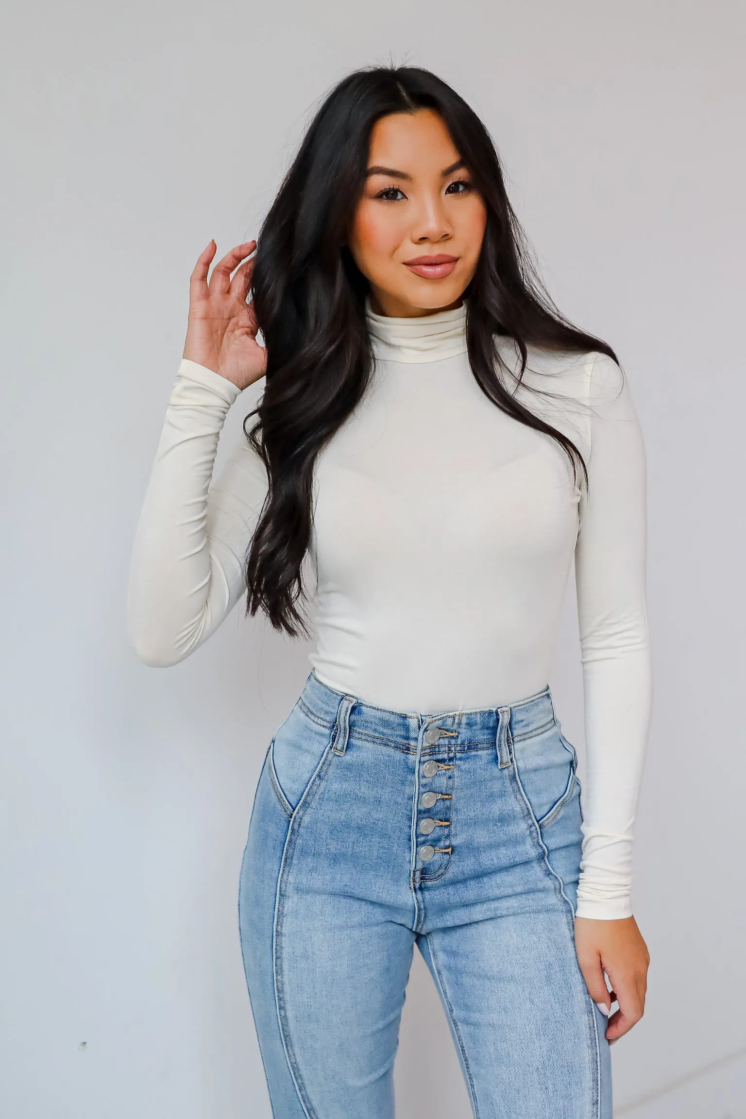 Kennedy Everyday Mock Neck Bodysuit - DOORBUSTER