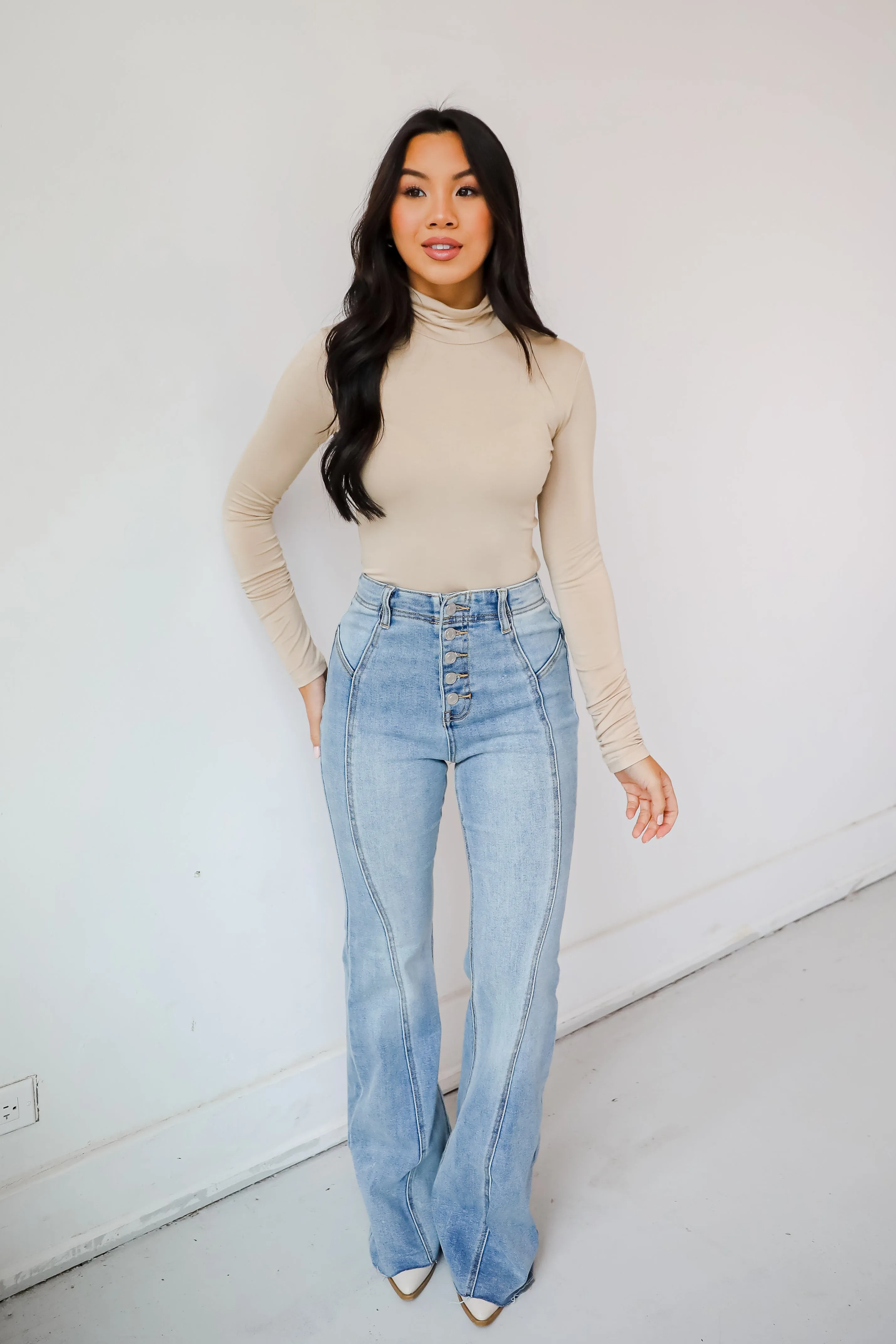 Kennedy Everyday Mock Neck Bodysuit - DOORBUSTER