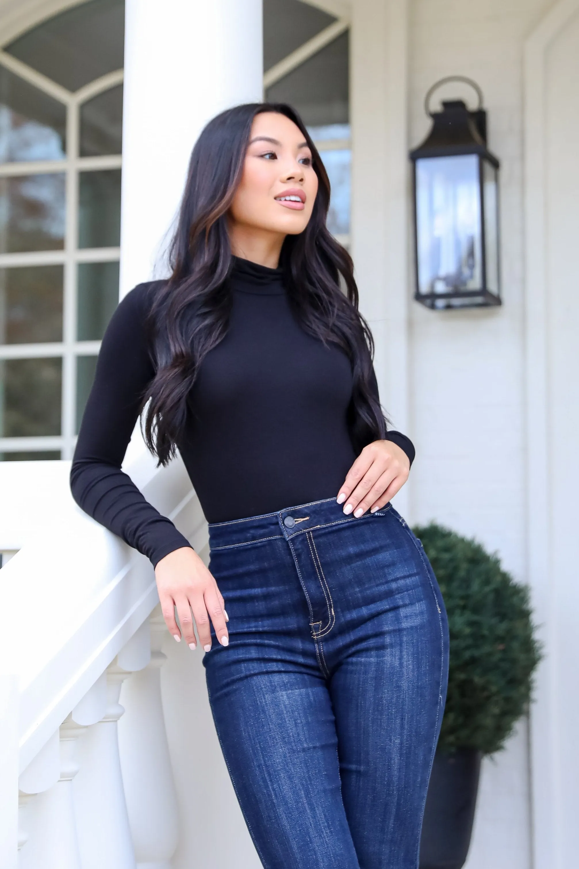 Kennedy Everyday Mock Neck Bodysuit - DOORBUSTER