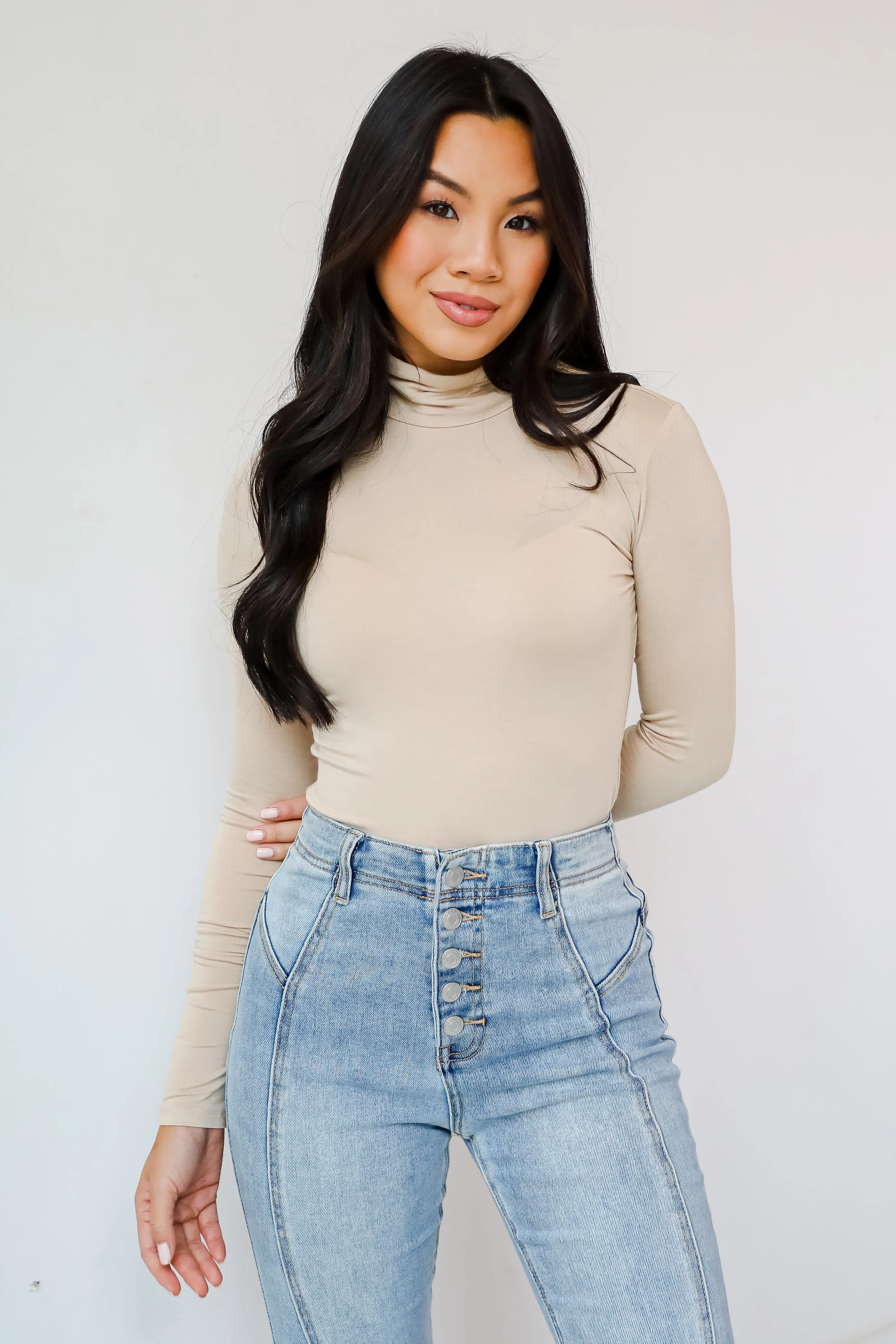 Kennedy Everyday Mock Neck Bodysuit - DOORBUSTER