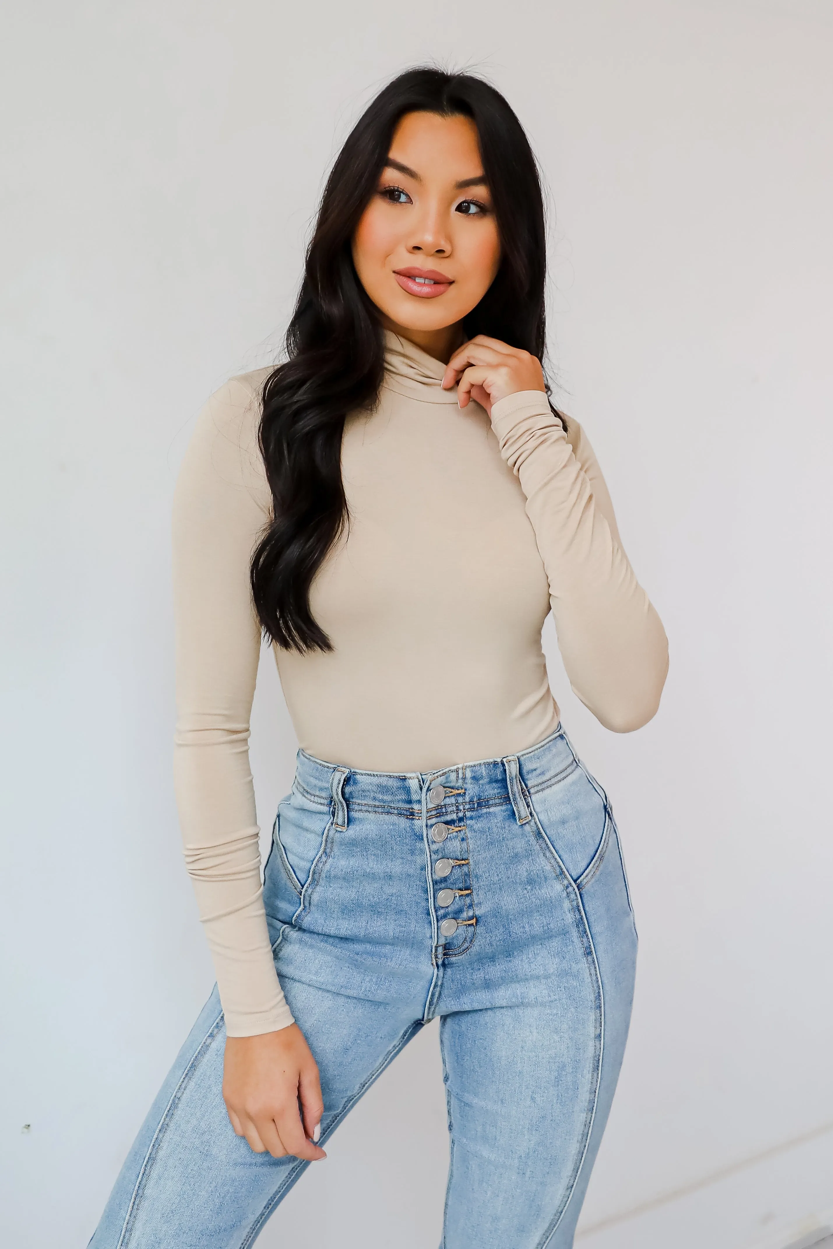 Kennedy Everyday Mock Neck Bodysuit - DOORBUSTER