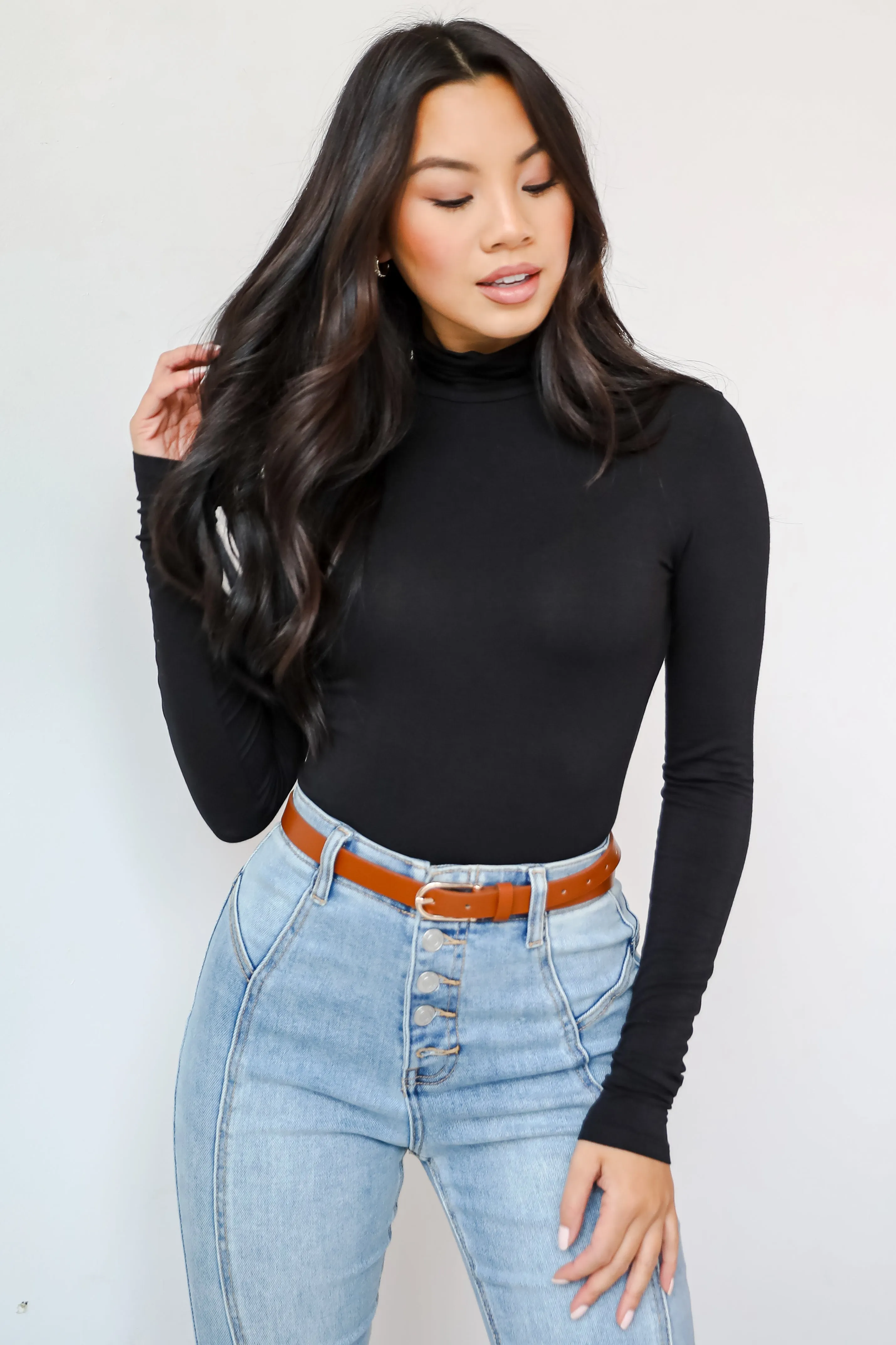 Kennedy Everyday Mock Neck Bodysuit - DOORBUSTER