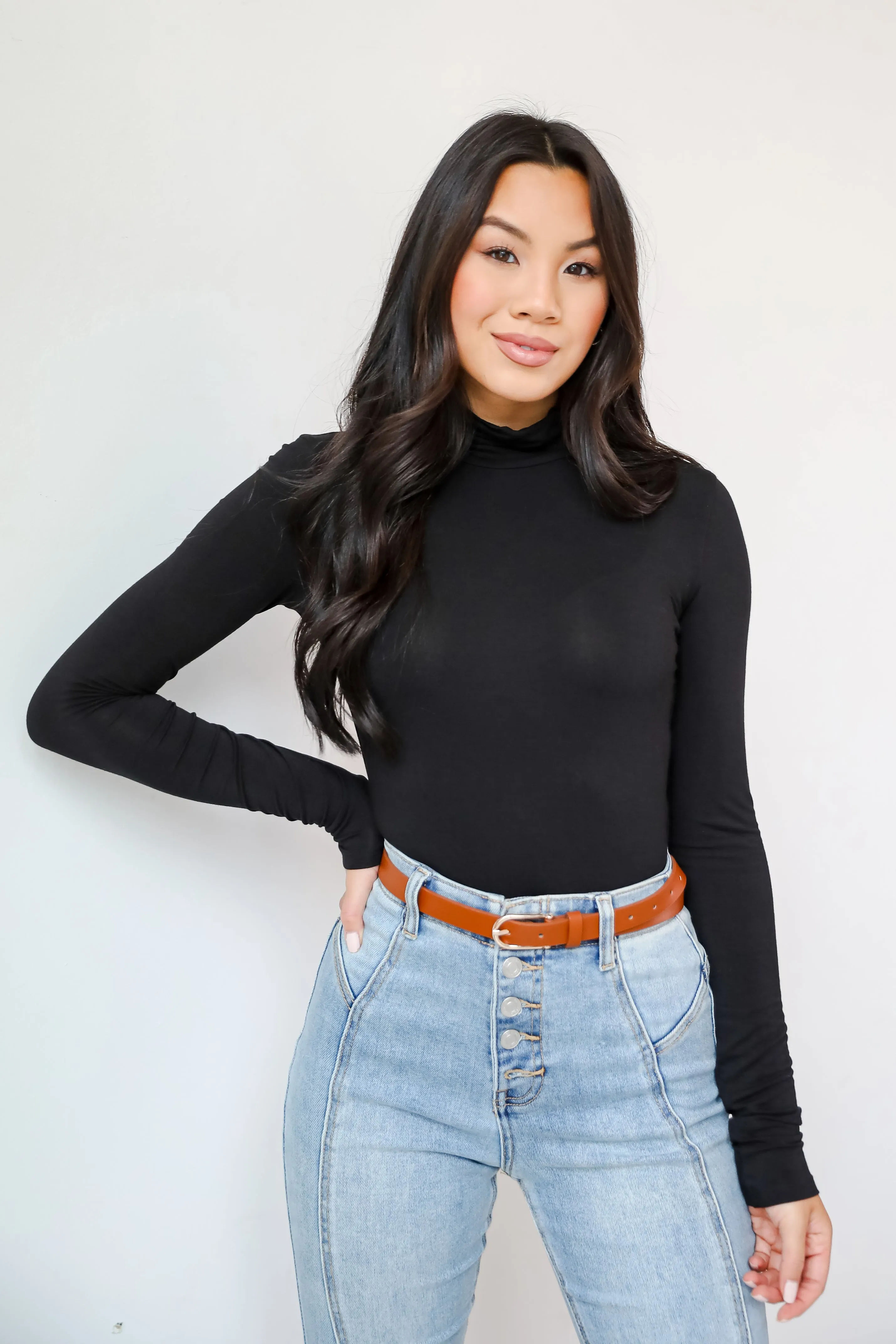 Kennedy Everyday Mock Neck Bodysuit - DOORBUSTER