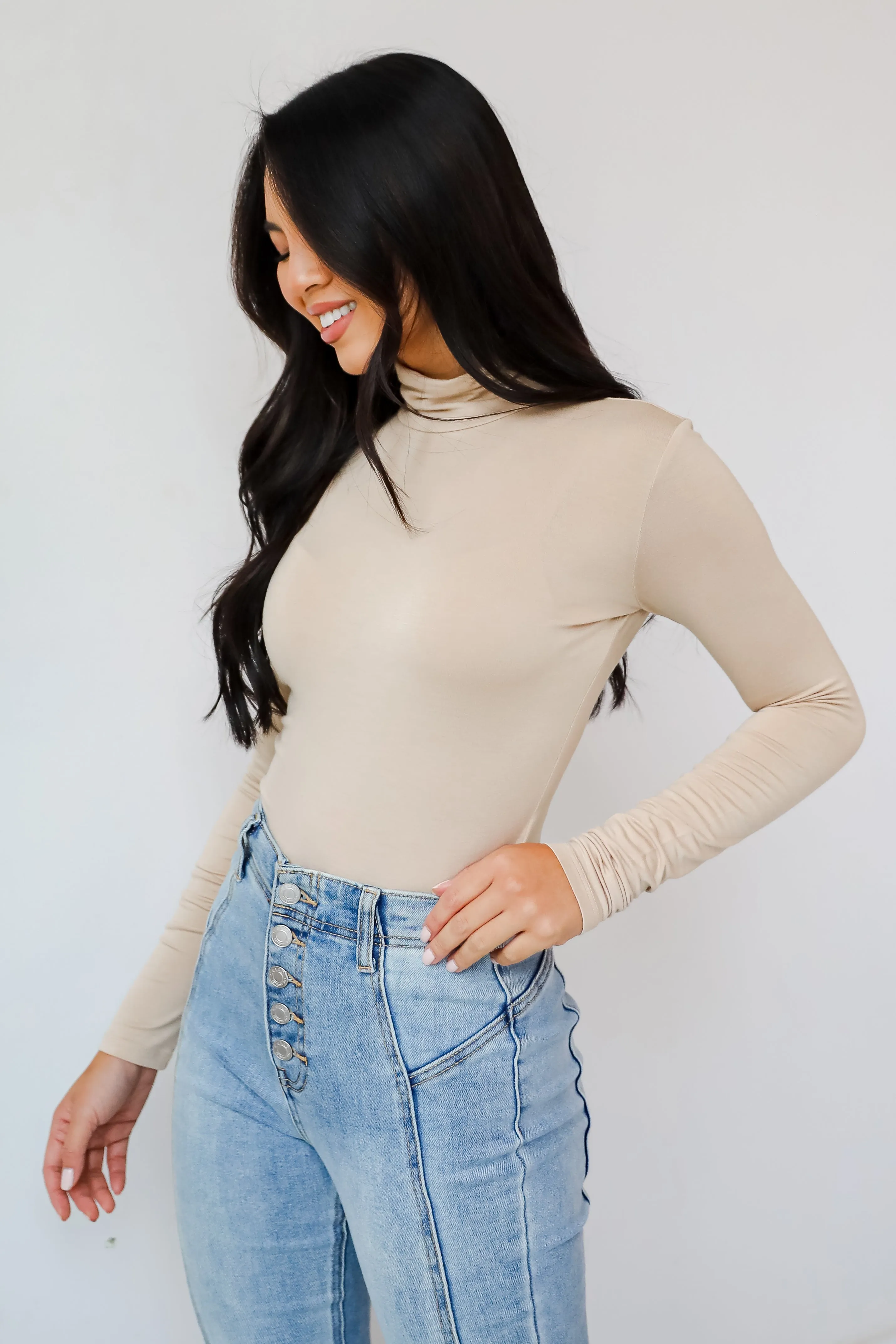 Kennedy Everyday Mock Neck Bodysuit - DOORBUSTER