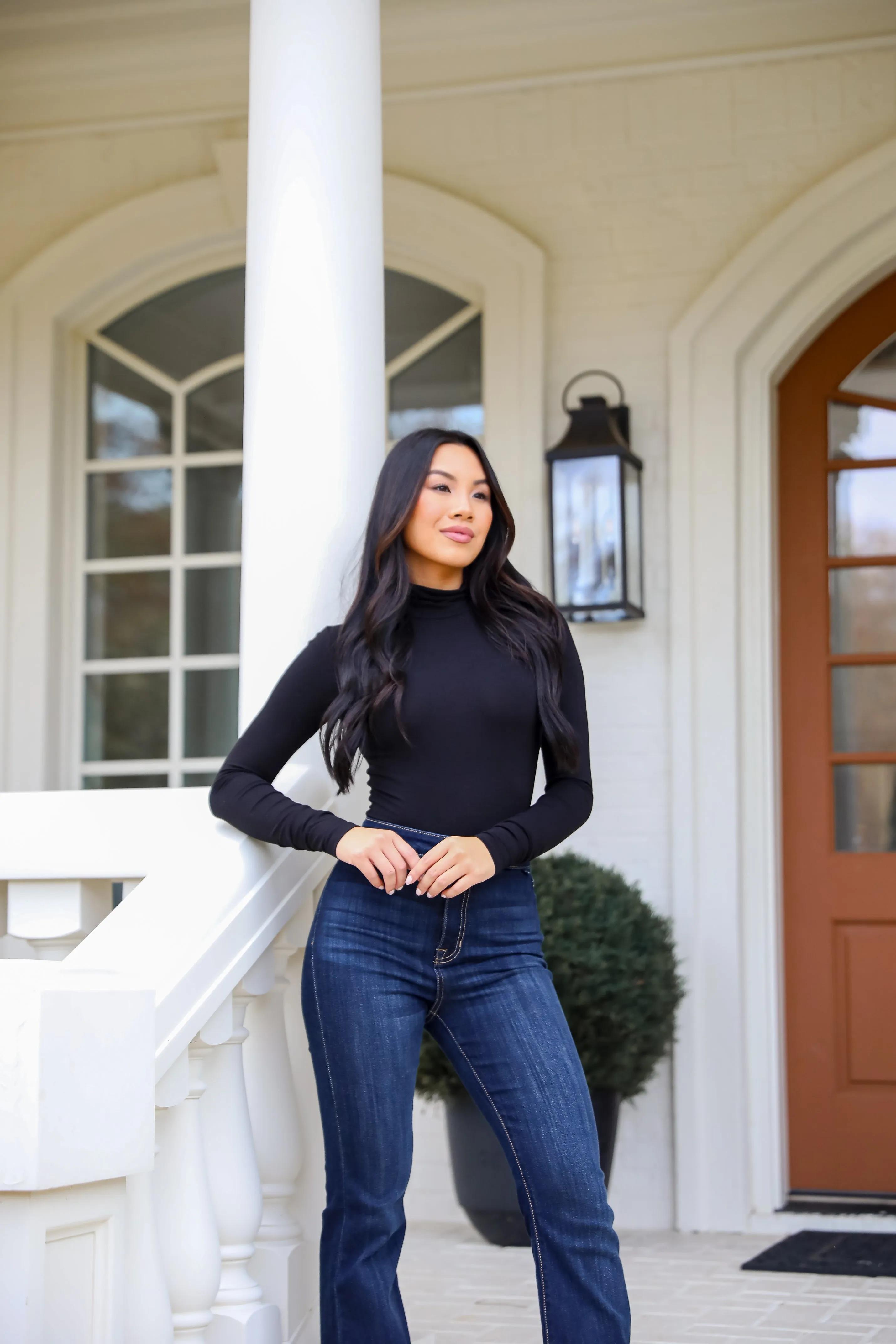 Kennedy Everyday Mock Neck Bodysuit - DOORBUSTER