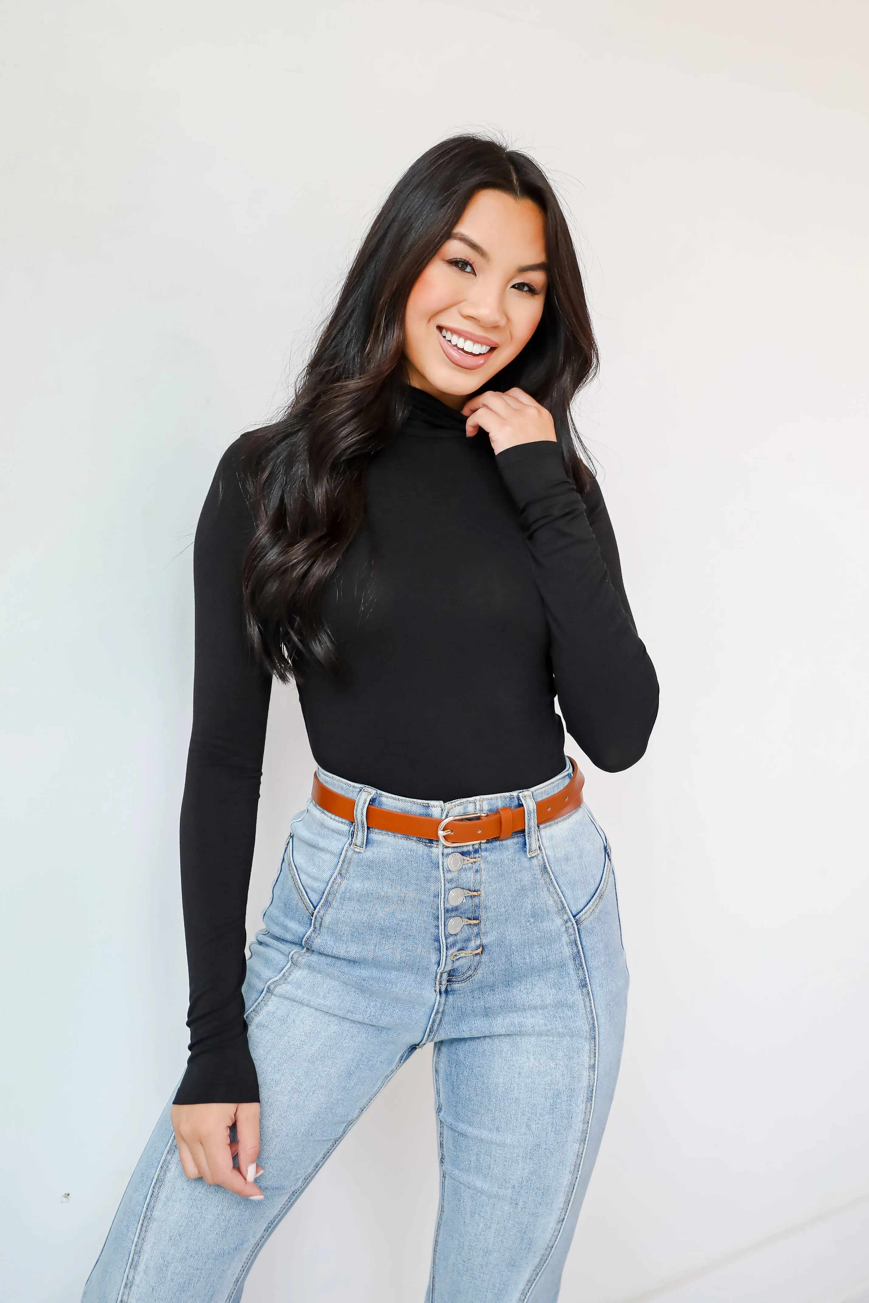 Kennedy Everyday Mock Neck Bodysuit - DOORBUSTER
