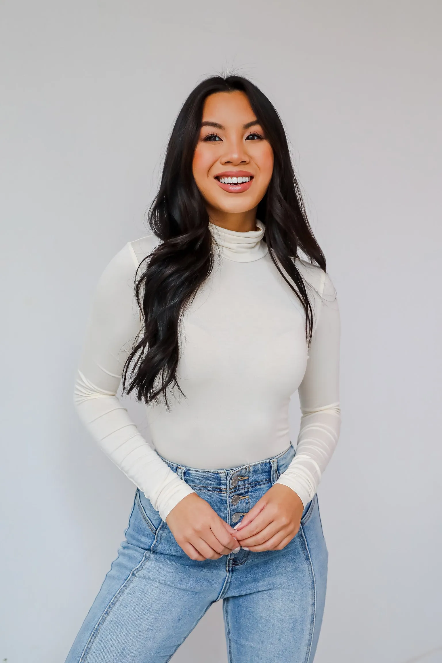 Kennedy Everyday Mock Neck Bodysuit - DOORBUSTER