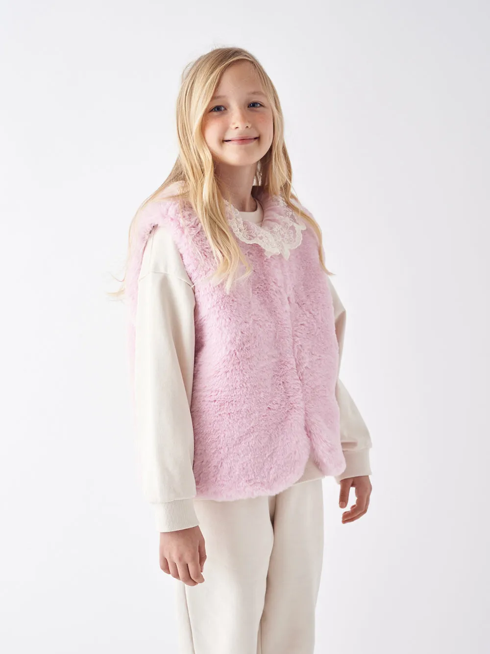 KIDS FAUX FUR KIRE VEST