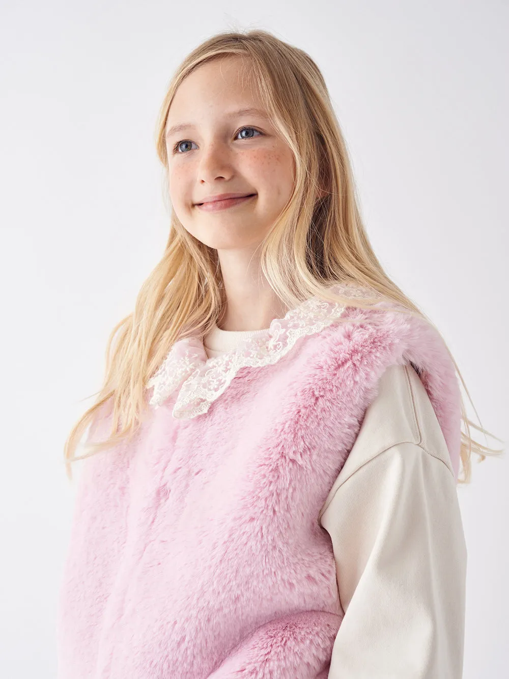 KIDS FAUX FUR KIRE VEST