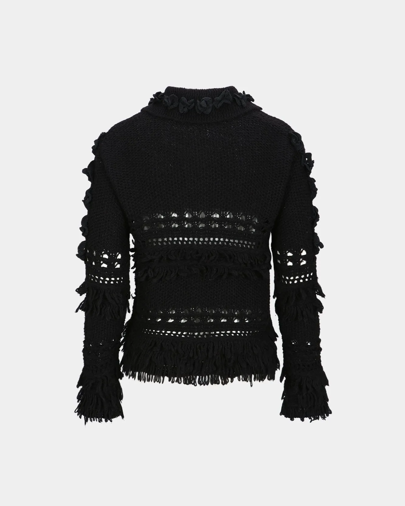 LOCHES FLOWER POLO SWEATER atb1207m(BLACK)