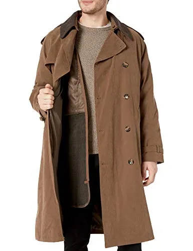 London Fog Men's Iconic Trench Coat, British Khaki, 36 Regular