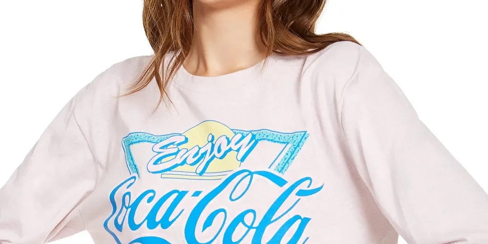 Mad Engine Juniors' Retro Coca-Cola Graphic T-Shirt Purple Size Extra Small