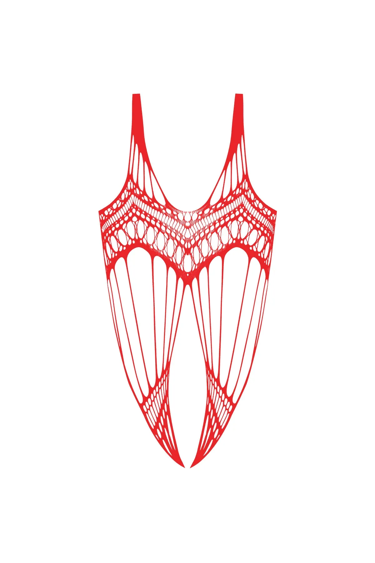 Magic Silk Seamless Open-Crotch Teddy Red One Size