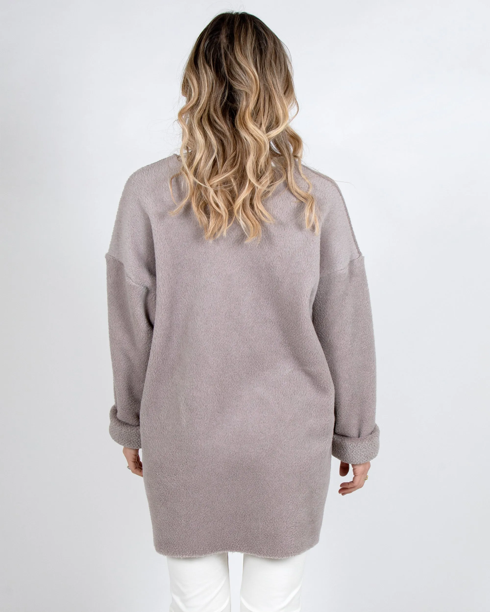 Polartec® Fuzzy Puffin Unisex Top 2-in-1 in Taupe