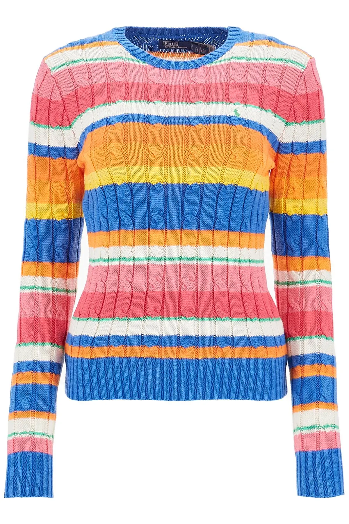 POLO RALPH LAUREN cotton crewneck sweater with braided design