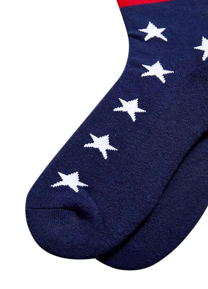 Polo Ralph Lauren Single PRL Stars & Stripes Mix Matched Athletic Crew Sock