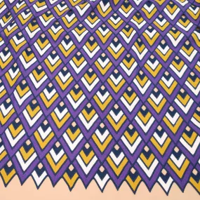 Purple and Yellow Geometric Laser Cut Guipure Lace
