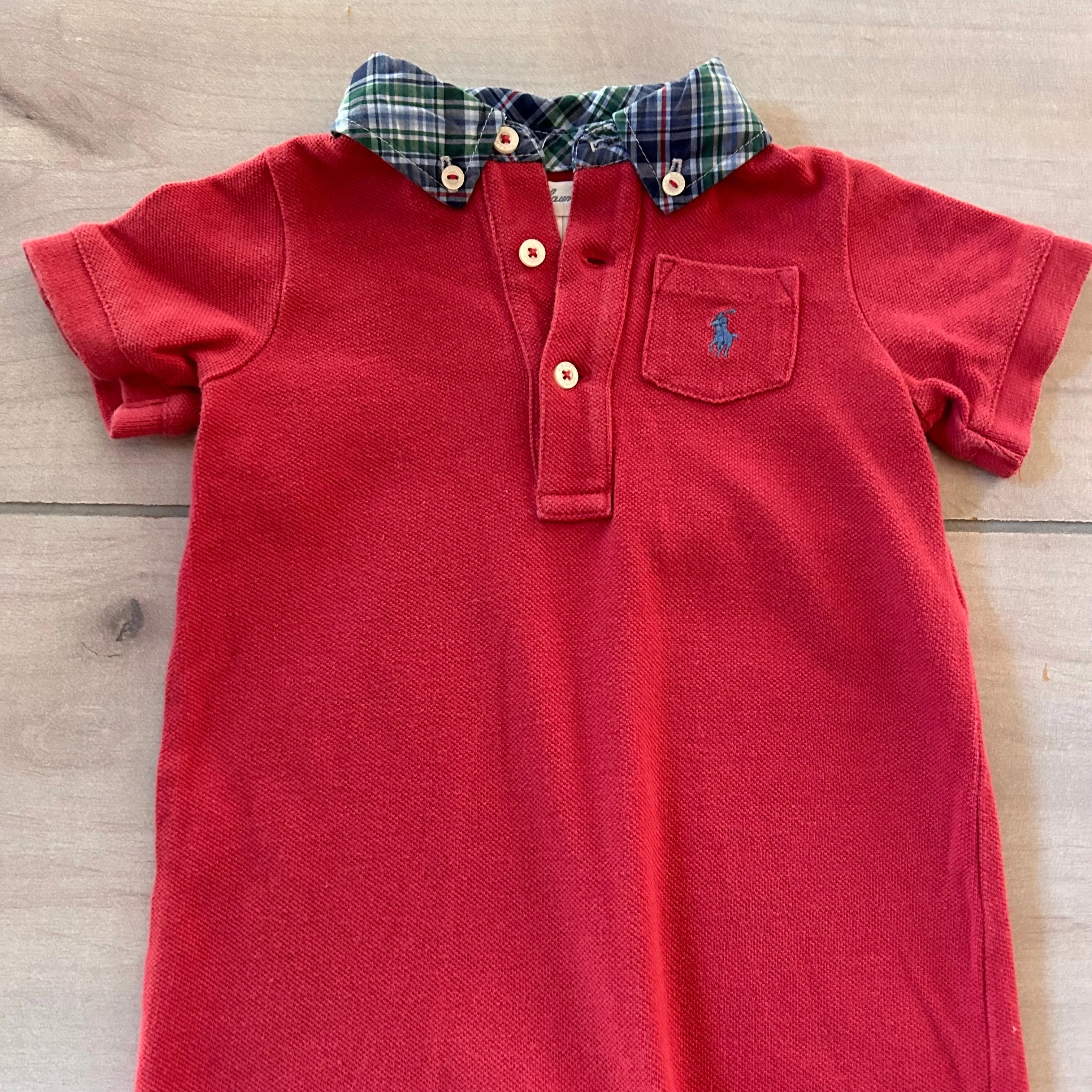 Ralph Lauren Red Polo Romper