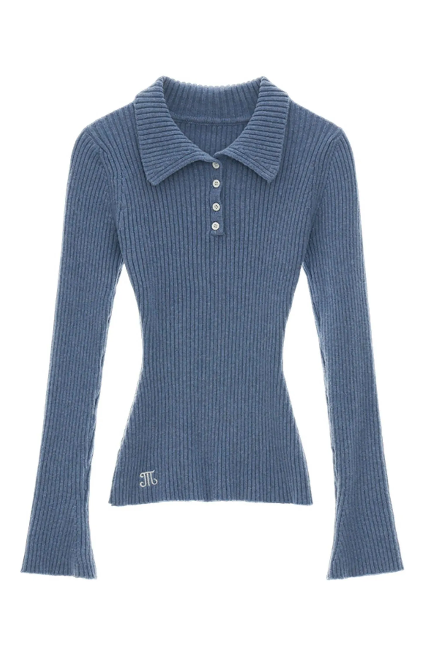 Ribbed Polo Sweater Sleeveless/Long Sleeve