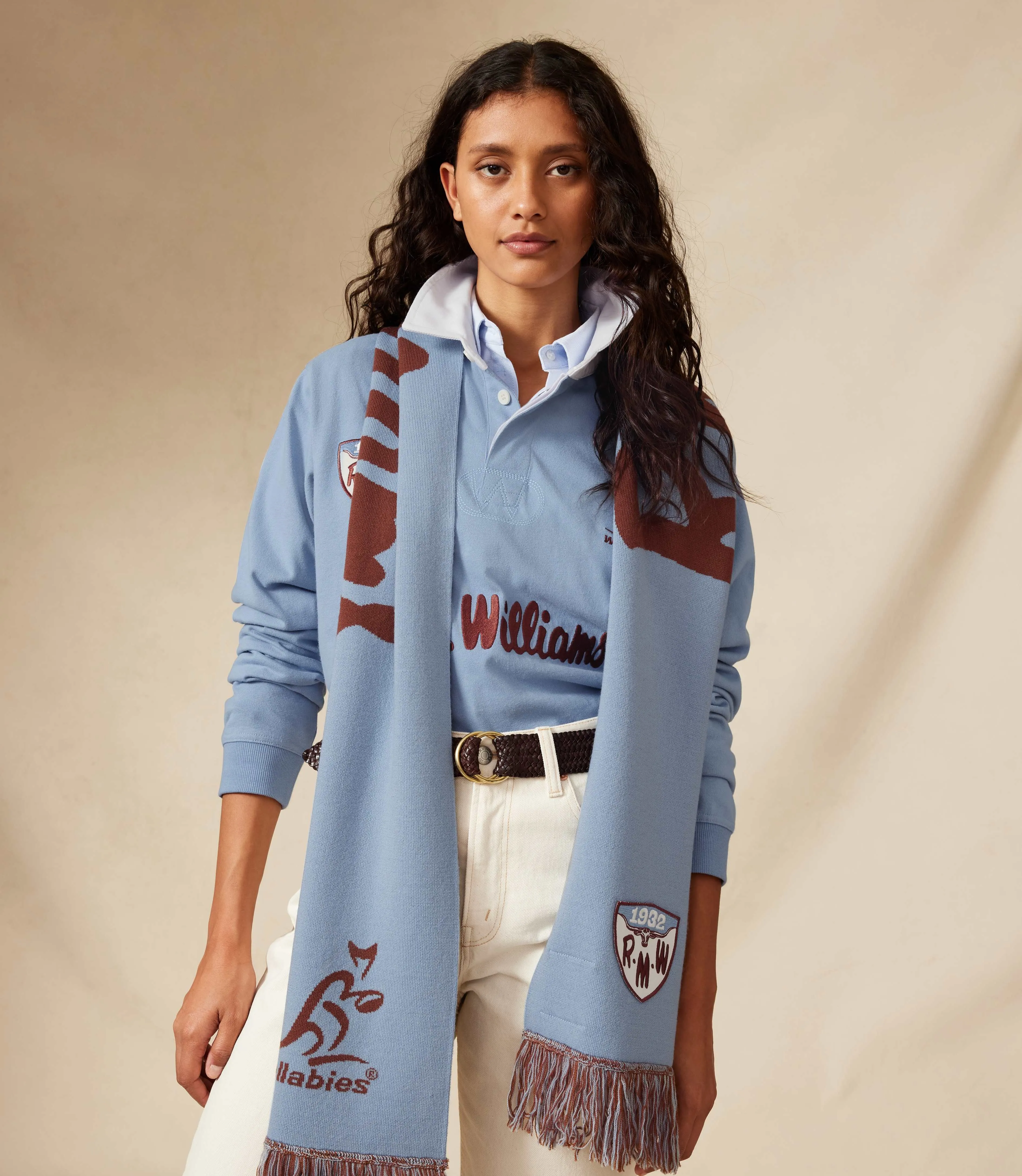 R.M.Williams - Wallabies Heritage Scarf - Blue