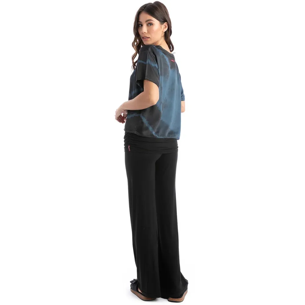 Ruched Waist Pant Black