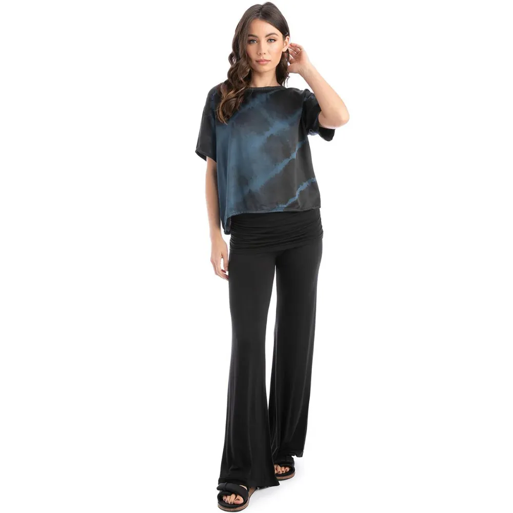 Ruched Waist Pant Black