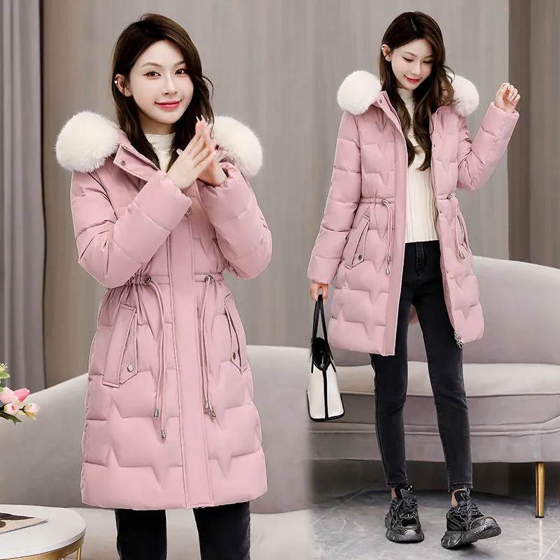 Sarah Cotton Coat Slim Fit Fur Collar Thickened