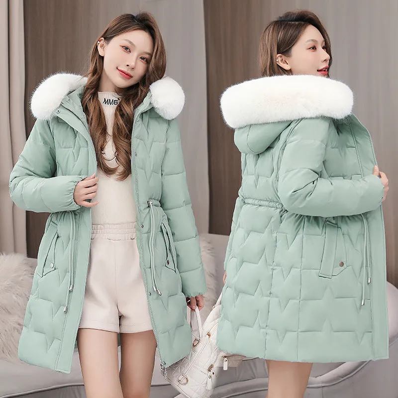 Sarah Cotton Coat Slim Fit Fur Collar Thickened