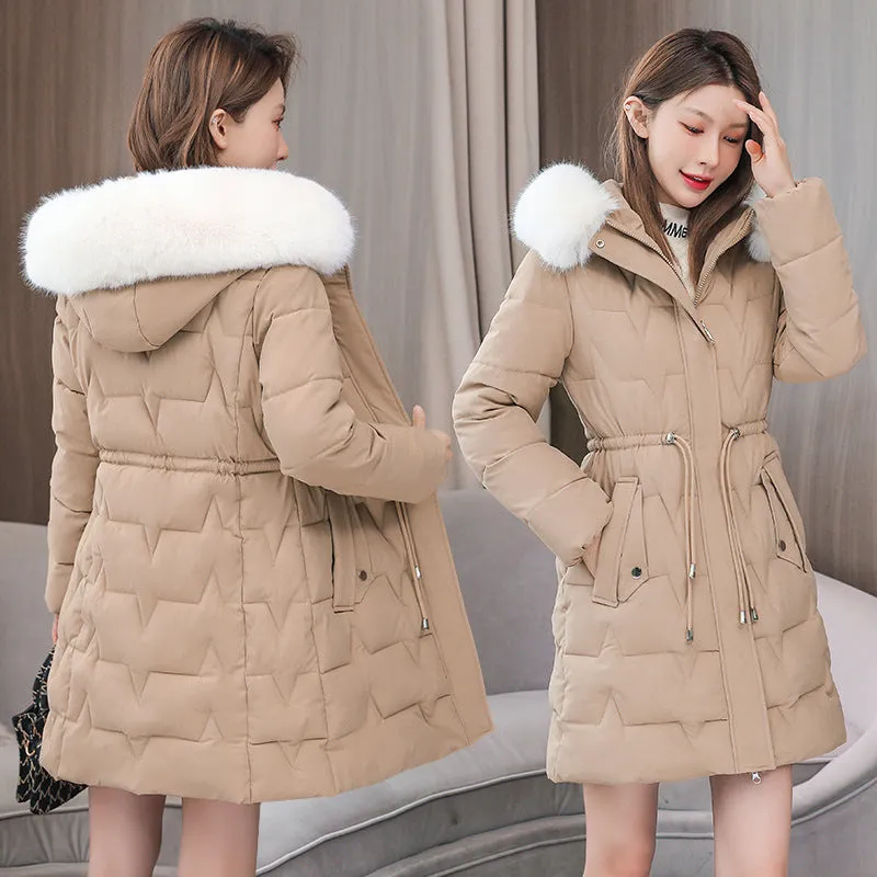 Sarah Cotton Coat Slim Fit Fur Collar Thickened