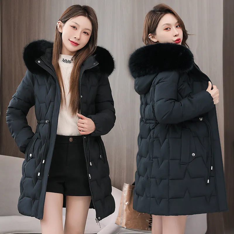Sarah Cotton Coat Slim Fit Fur Collar Thickened
