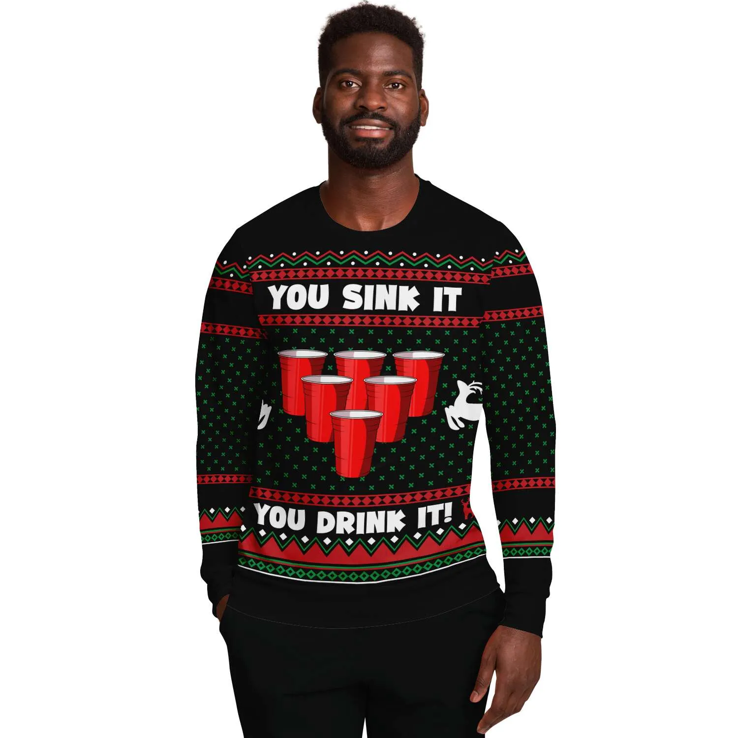 Sink And Drink Ugly Christmas Sweater
