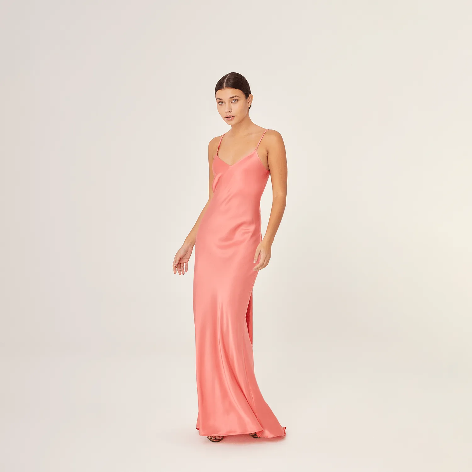 SLIP MAXI DRESS SILK ELASTANE BARBIE 256