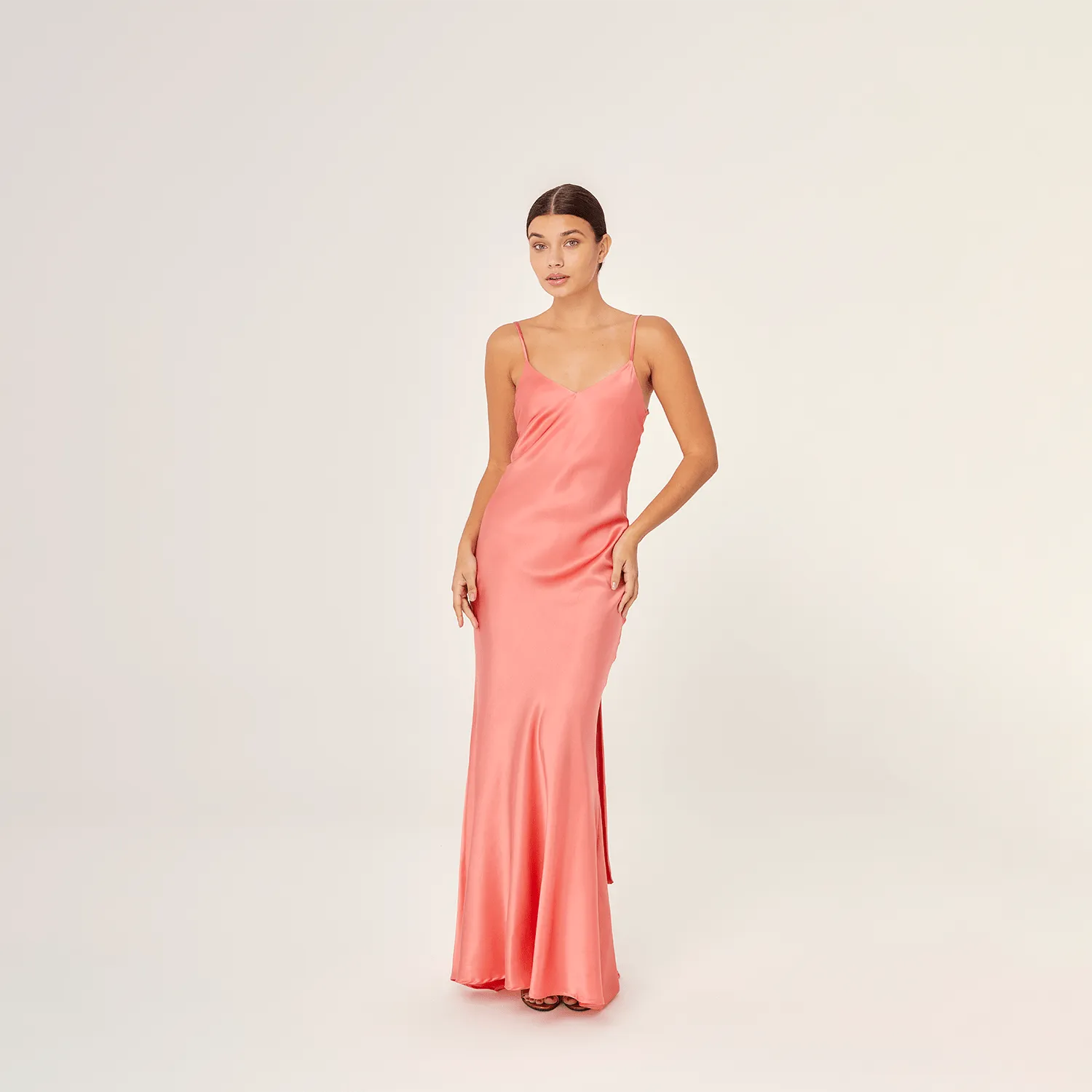SLIP MAXI DRESS SILK ELASTANE BARBIE 256