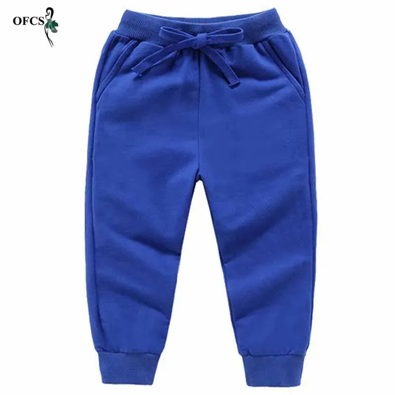 Spring Best Selling Boy's Pants Candy Color Girl's Sports Trousers Fall Sweatpants Autumn Teenage Children Active Clothing 2-12Y